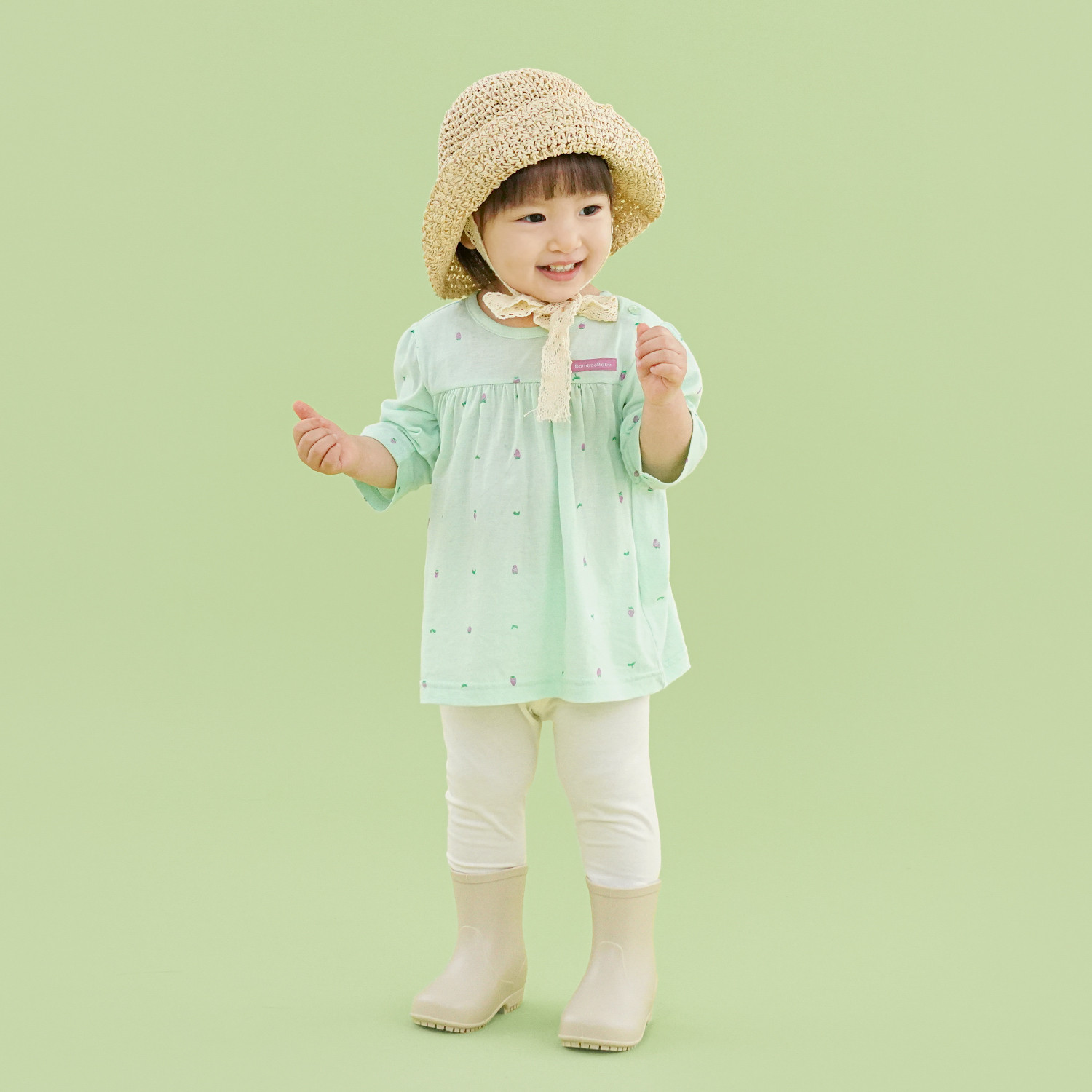 Bamboo Sweet Strawberry ¾ Sleeve Top & Pants Set(6~36Months)