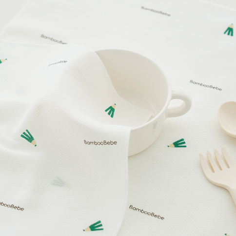 Bamboo Signature Embossed Handkerchief_Yummy Veggie 6pcs