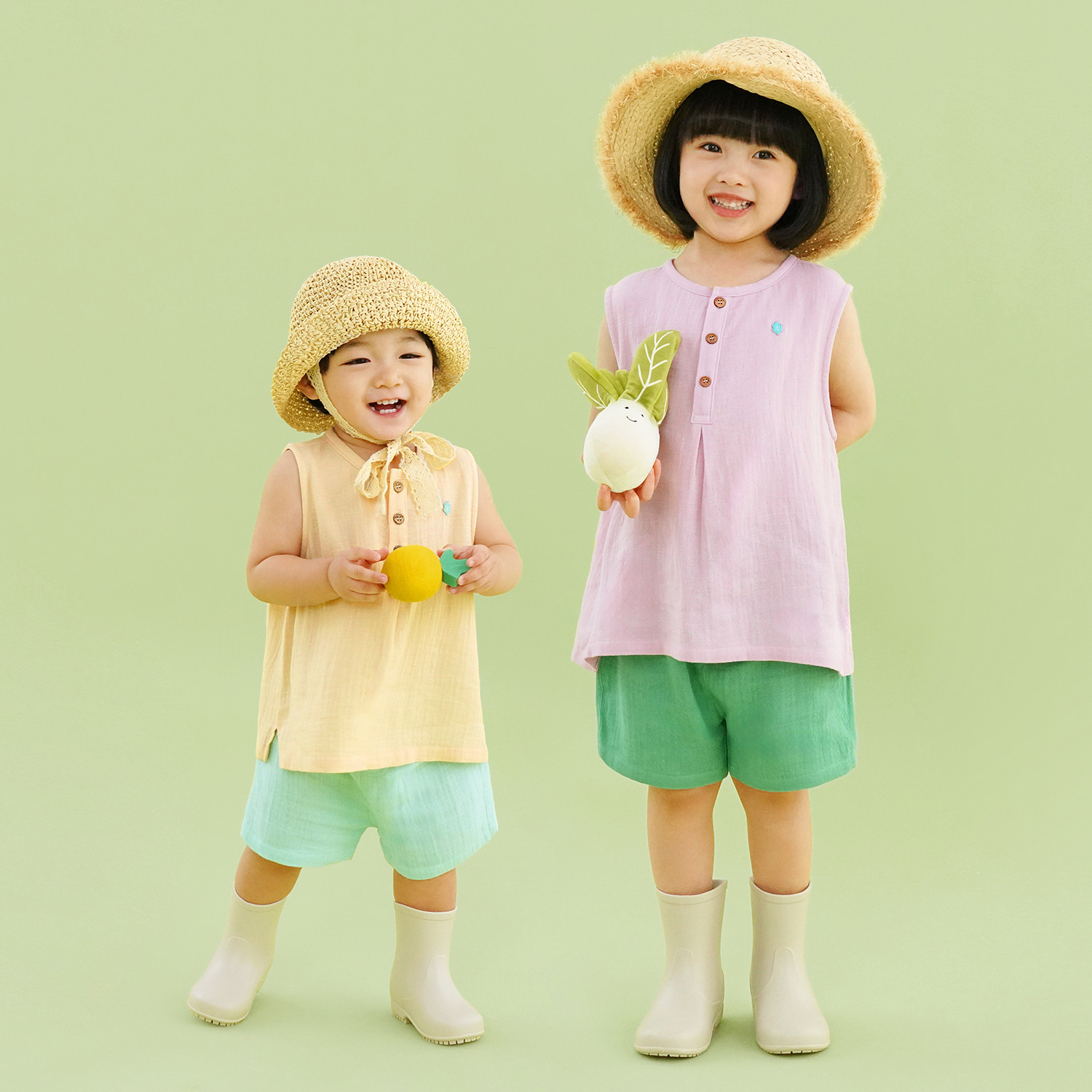 Bamboo Savory Spinach Sleeveless Set(6~60 Months)