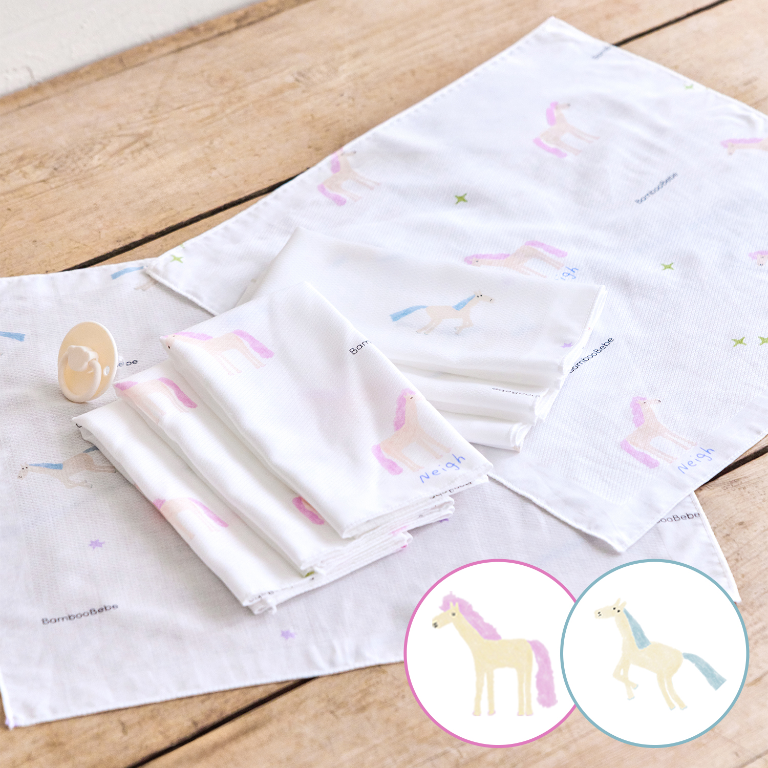 <font color=#3a7eba><b>[말띠 컬렉션]</b></font></br>시그니처 엠보손수건_꿈꾸는 말랑이 6장