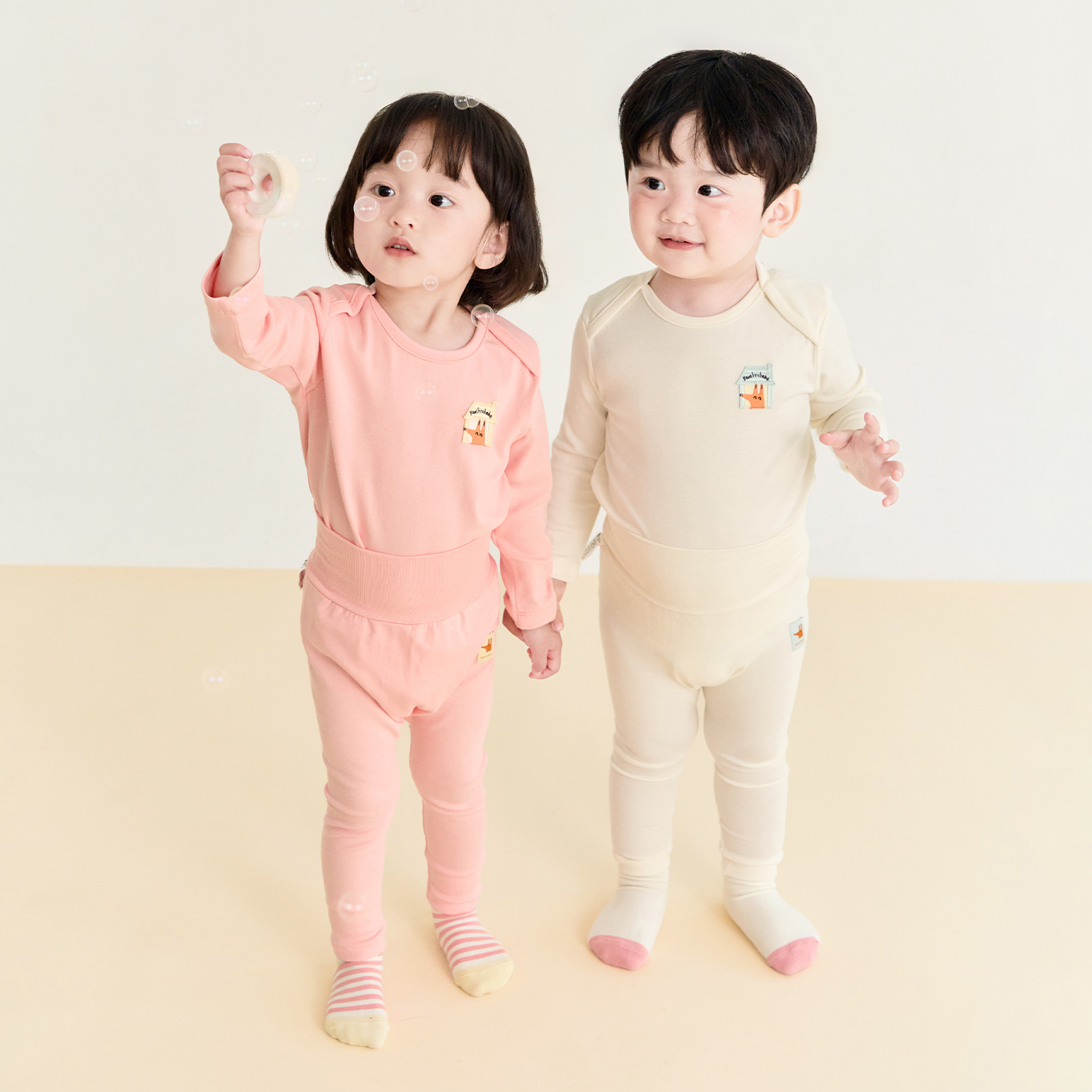 Bamboo Fox Basic High Waist Long Sleeve Set(3M~3Y)